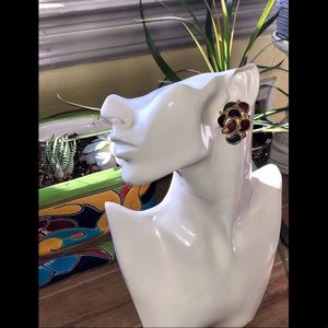 Vintage Costume Jewelry Earrings- Clip On